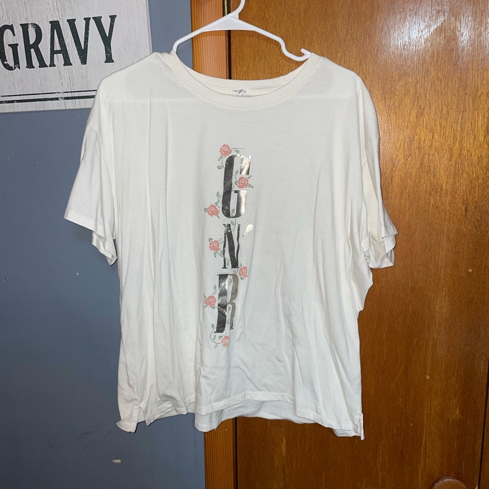 White Graphic Women's Top